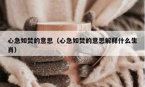 心急如焚是什么意思还有造句-我心急如焚是什么意思